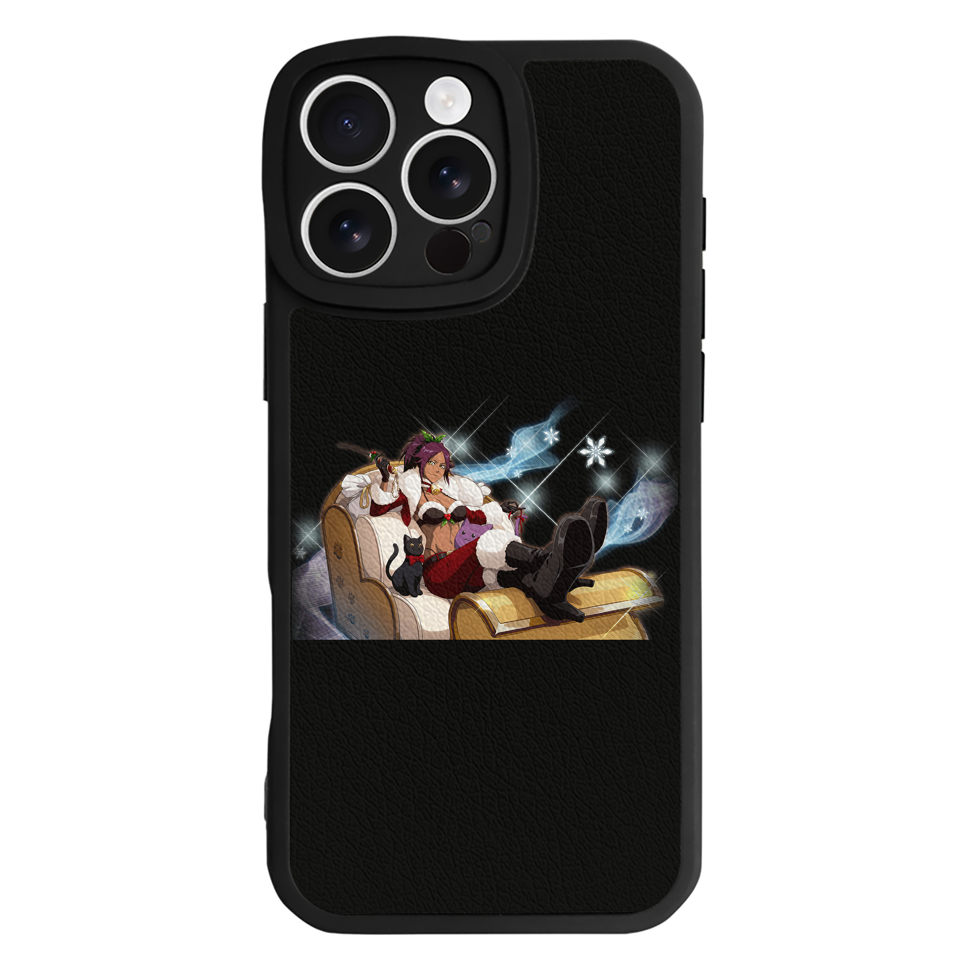 （画像用） ブリーチ 四楓院 夜一（しほういん よるいち） BLEACH Shihouin Yoruichi 【iPhone 16シリーズ対応】シリコンスマホケース（レザー調） 材質：シリコン